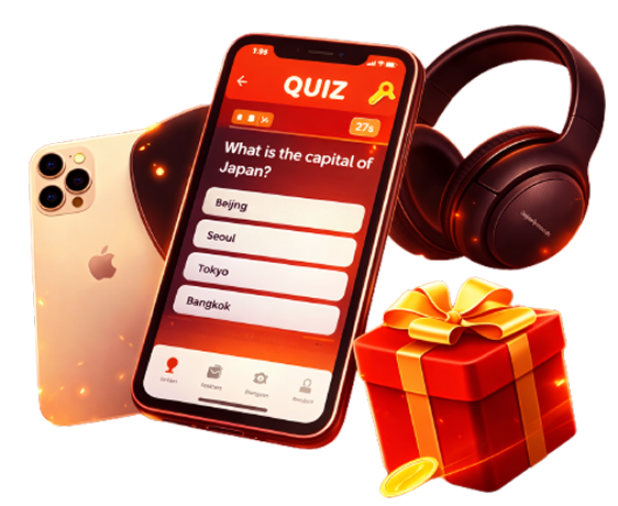 Phone, headphones and gift composition